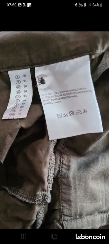 Pantalon large femme taille 36 clockhouse neuf (image 4)