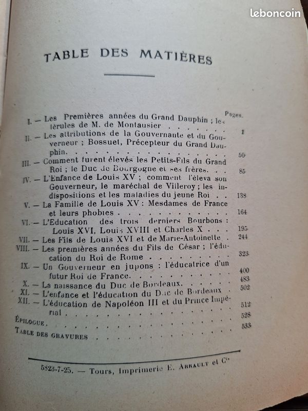 Livre ancien "Moeurs intimes du passé - éducation des princes" (image 3)