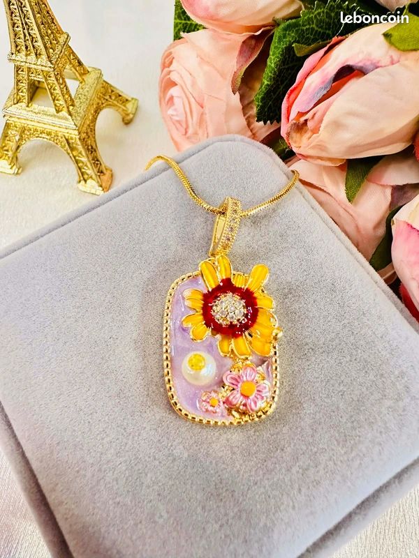 Pendentif diamant américain plaqué or | Emir ICE