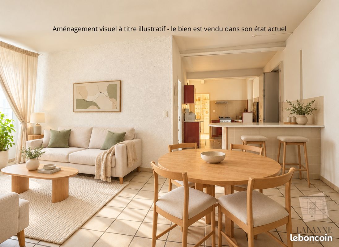 Appartement 3 pièces 59 m² · à Bordeaux · 58,6 m² · 119 000 €