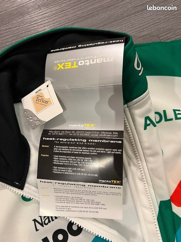 Maillot Vélo Nalini Look Crédit Agricole, Taille M, état Très Bon