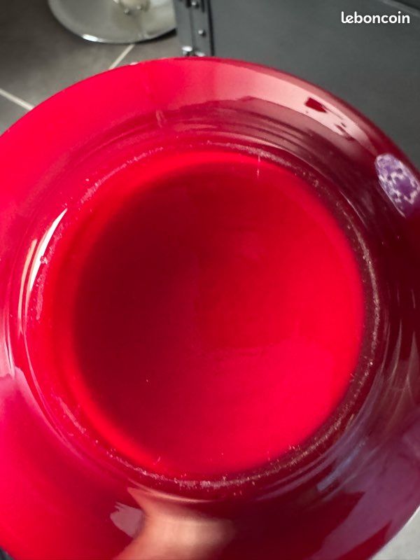 Vase en verre opalin d’empoli 70s (image 4)