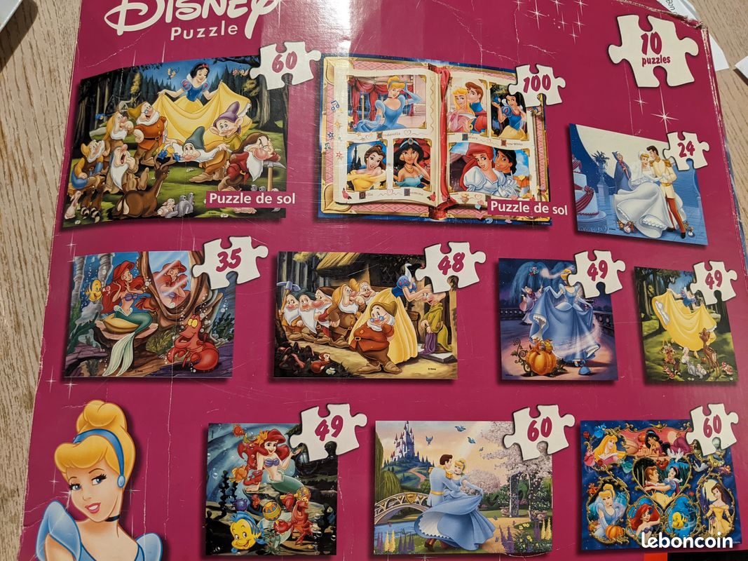 Lot de 10 puzzles princesses disney (image 1)