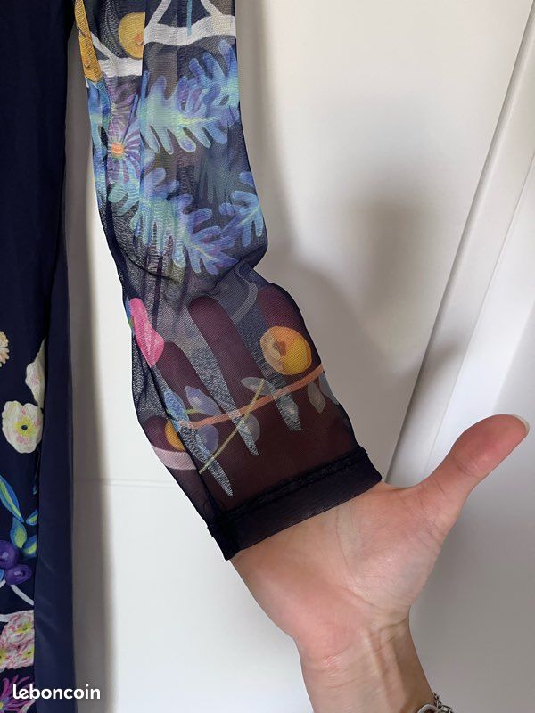 Jolie robe fluide marine Desigual - Taille 40 (image 5)