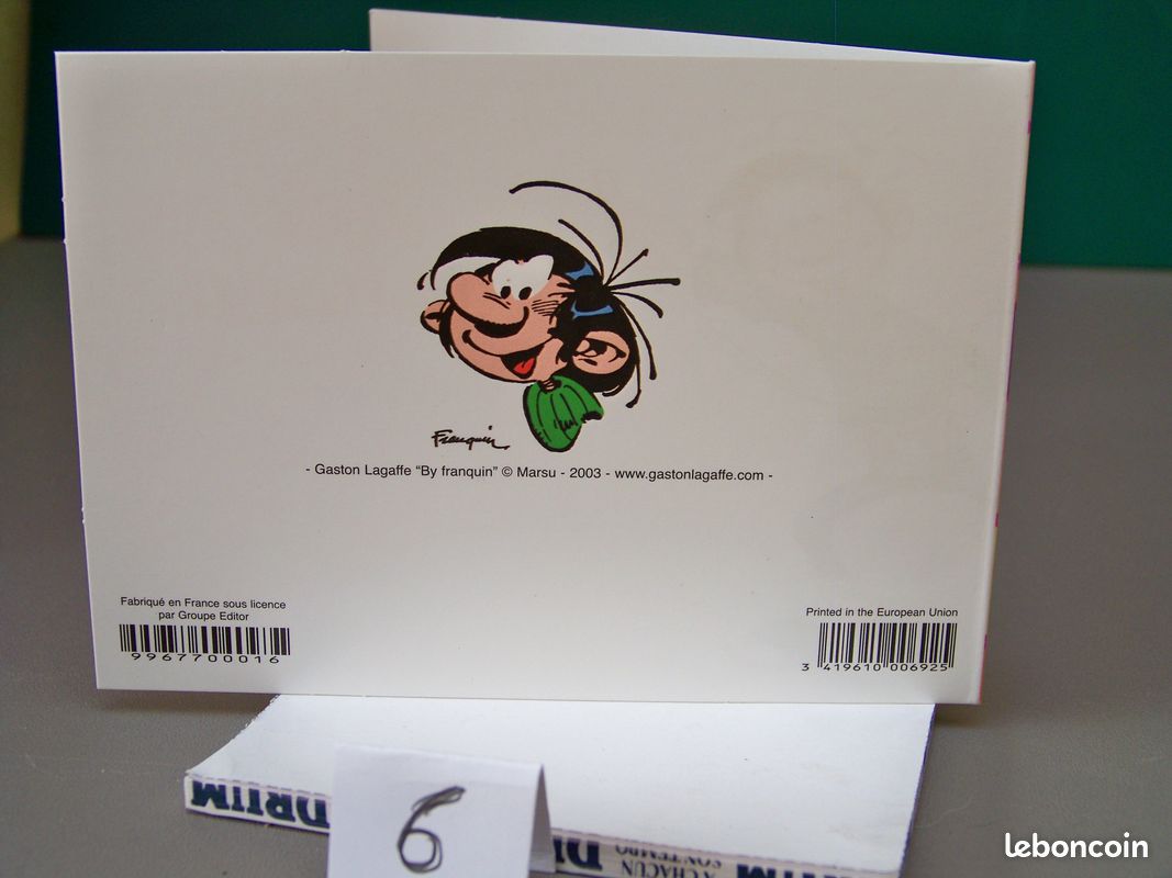 Cartes postales doubles Gaston Lagaffe 2003_2 (image 3)