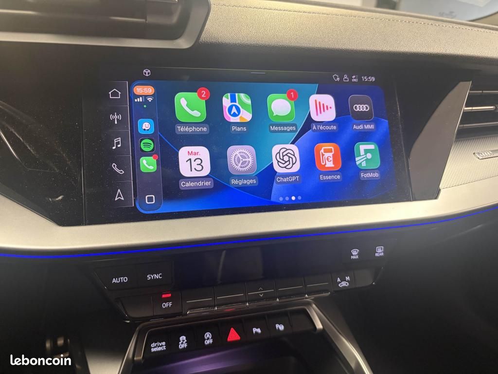 AUDI A3 Sportback 1.5 35 TFSI 150 ch S-Tronic 7 S line - CARPLAY - Attelage (image 22)