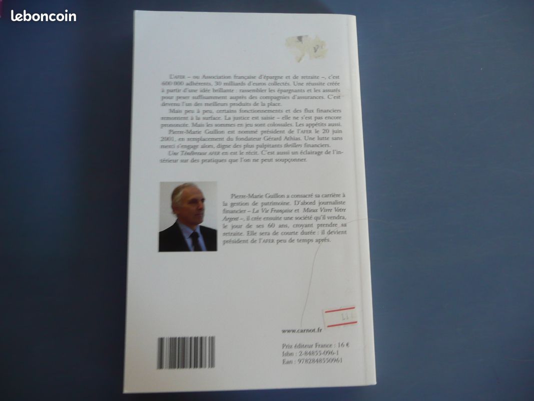 Une ténébreuse AFER - Pierre Marie Guillon Edition CARNOT (image 2)