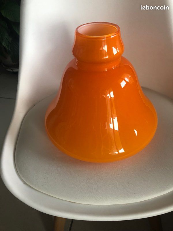 Lustre opaline orange vintage (image 1)