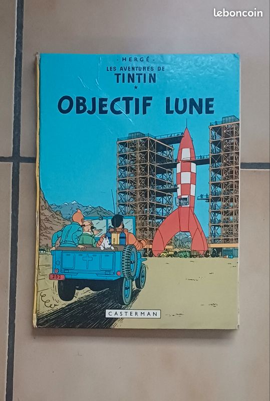 BD Tintin - Objectif Lune (Casterman) - État Satisfaisant (image 1)
