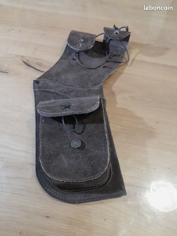 Ancien porte-outils en cuir suédé – Vintage (image 1)