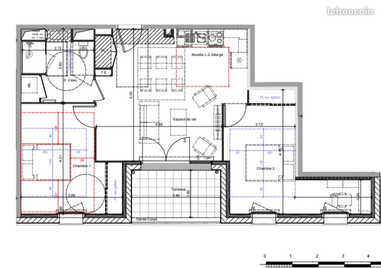 Appartement 3 pièces 63 m² · à Chalonnes-sur-Loire · 63 m² · 830 €
