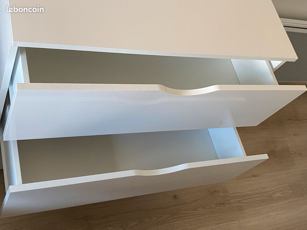 Commode laquée blanche, neuve (image 4)