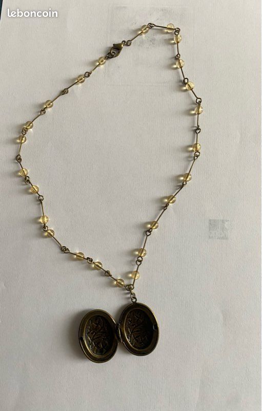 Magnifique pendentif /collier chaîne en pierres (image 2)