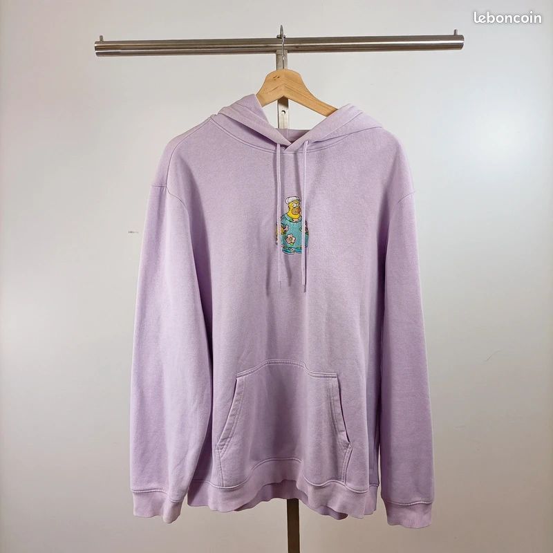 Sweat de Noël imprimé homme - Les Simpson rouge