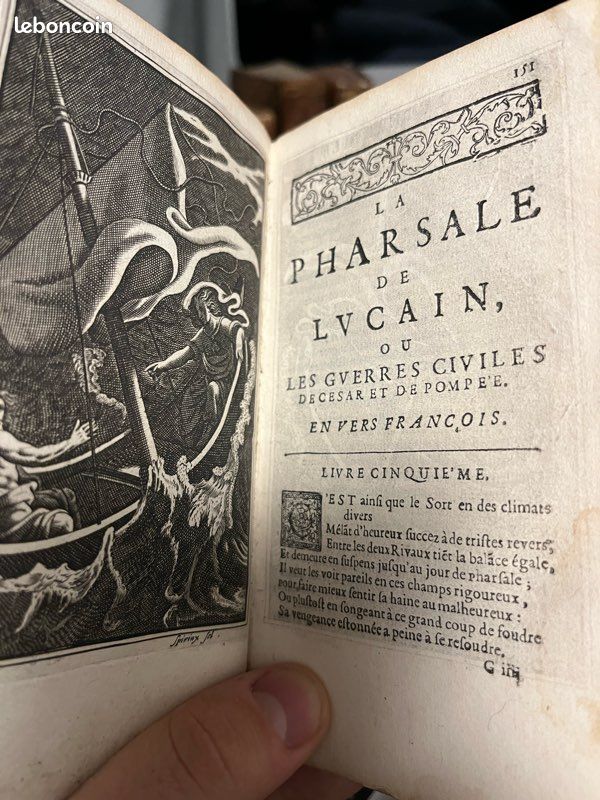 Rarissime : La Pharsale de Lucain mise en vers par Brébeuf (image 7)