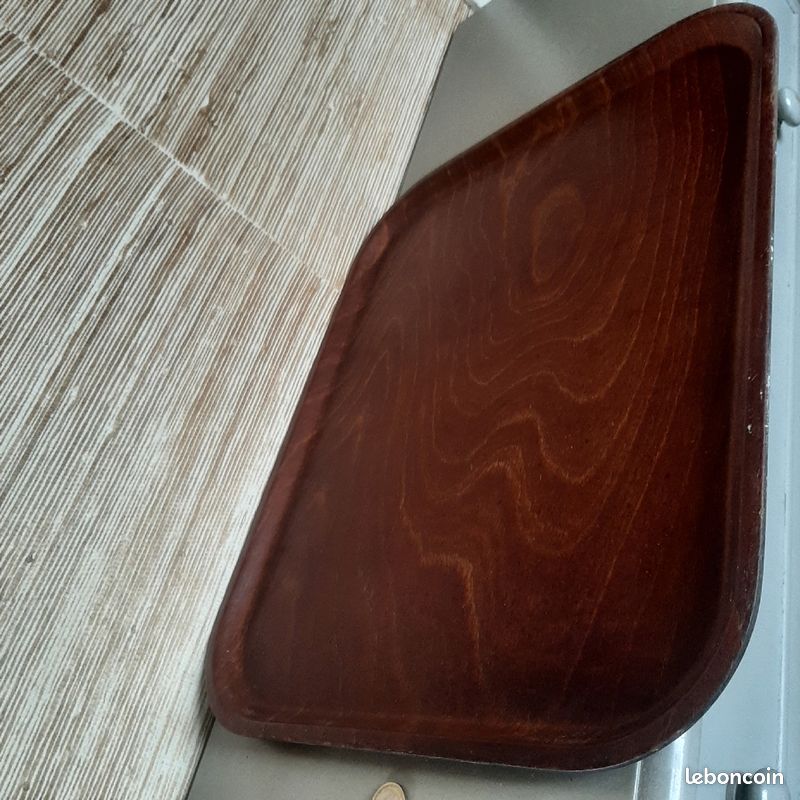 Plateau bois vintage 46 cm (image 4)