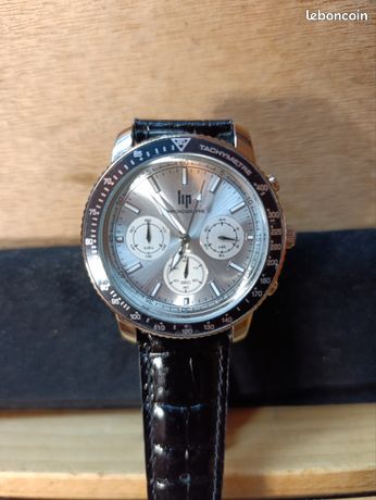 Montre LIP Chronoraph Vintage - Fond Acier, Bracelet Acier, Mouvement Quartz - Occasion