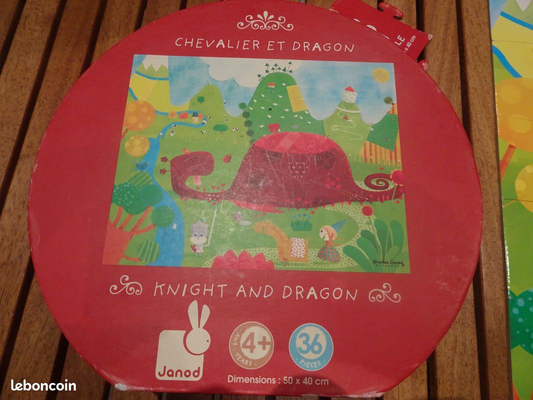 Puzzle "Chevalier et dragon" JANOD (image 2)
