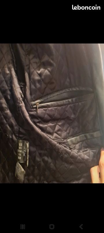 Manteau en cuir noir (image 8)