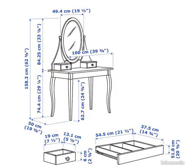 Coiffeuse Hennes Ikea (image 2)