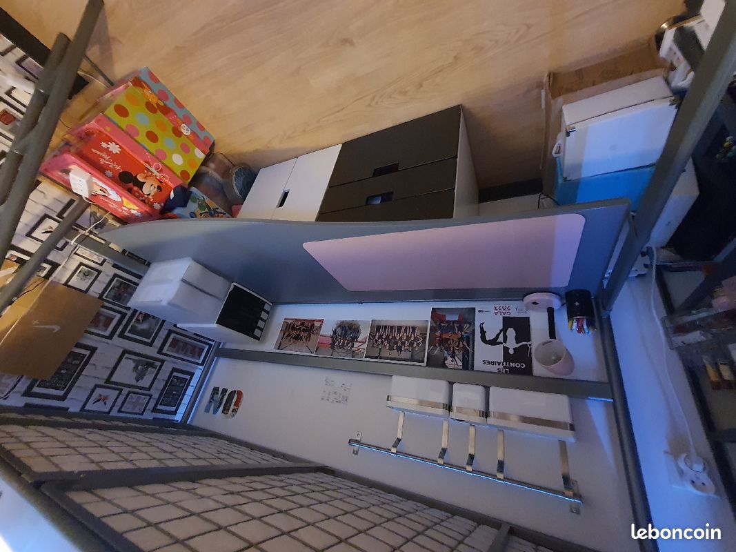LIT MEZZANINE 1 pers + BUREAU (image 3)