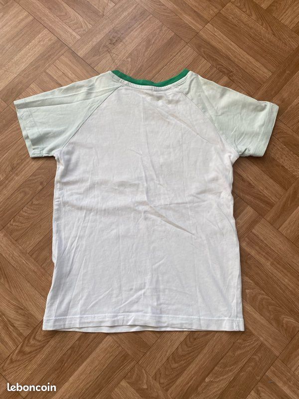 T-shirt Monoprix Enfant Garçon 8 Ans - Manches Courtes été - Imprimé Géométrique Noir