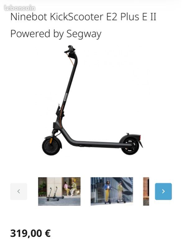 ELEKTRICEN TROTINET Ninebot KickScooter E2 Plus POWERD BY SEGWAY
