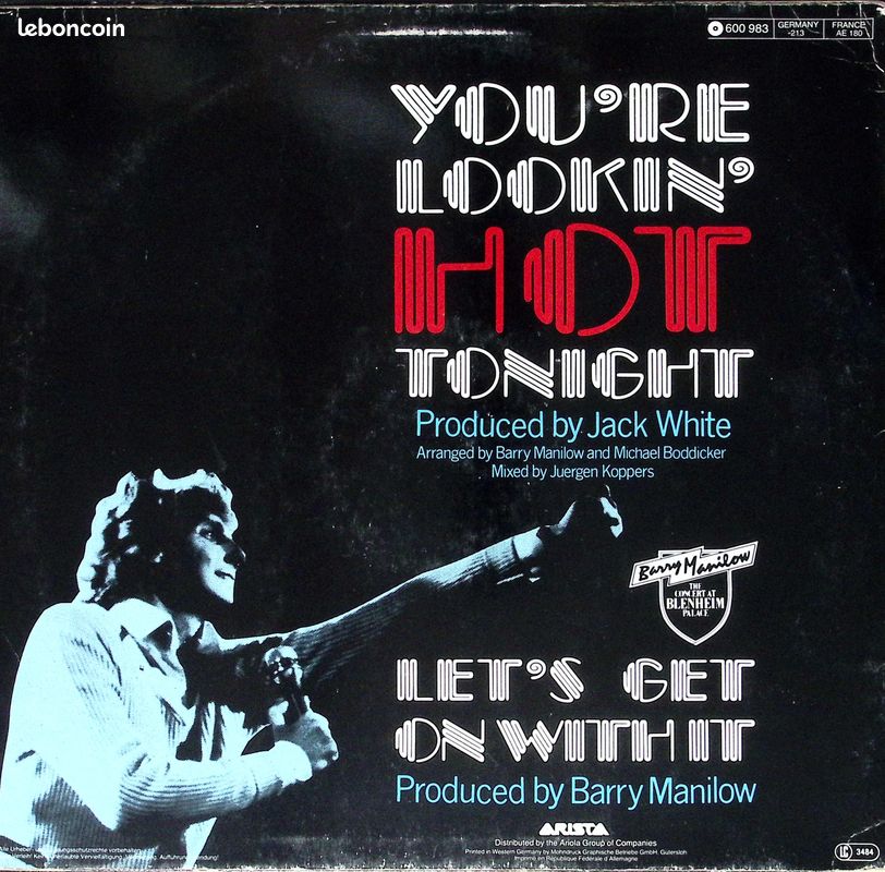 Barry Manilow - you're lookin - disco - 1983 - Maxi 45 (image 2)
