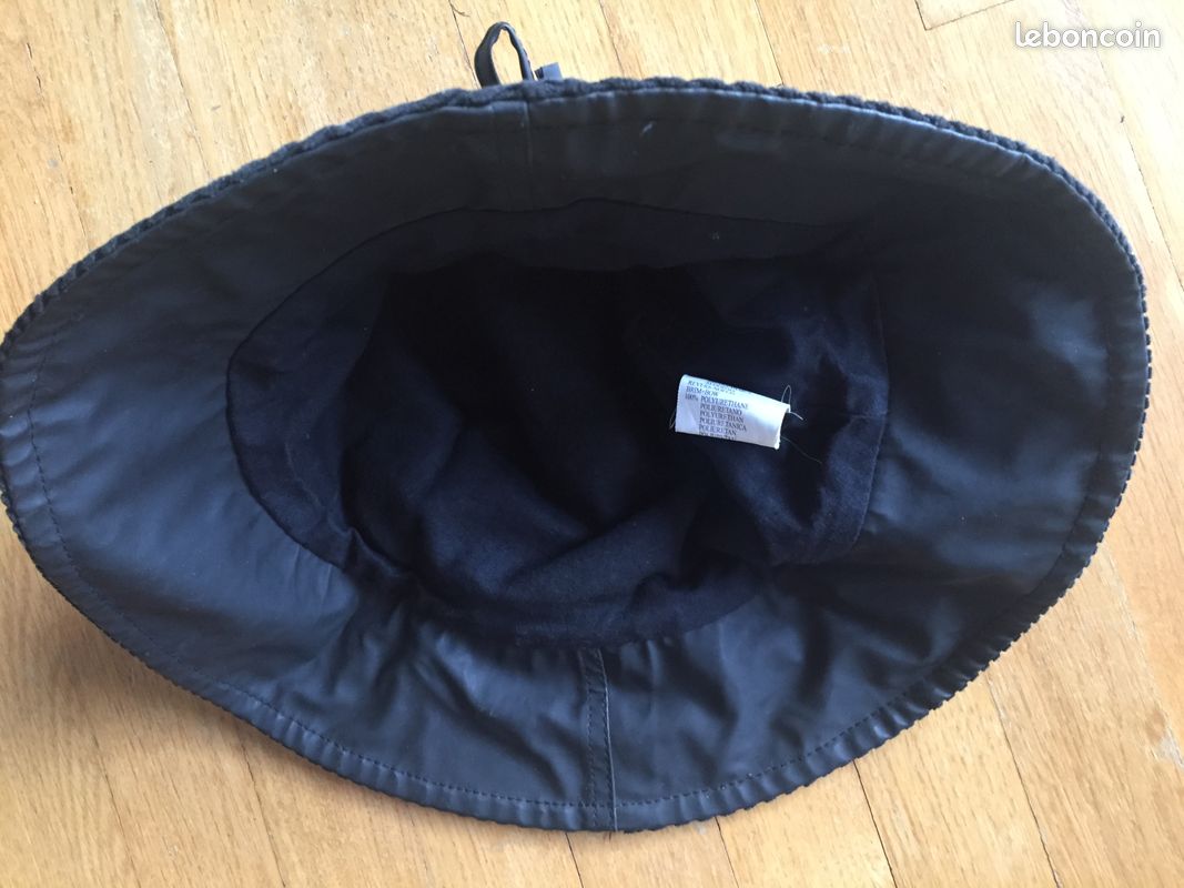 Chapeau velours noir 58cm (image 2)
