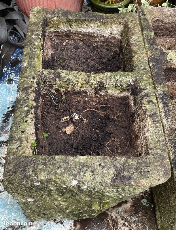 Auge jardinière 2 bacs en pierre de taille (image 2)