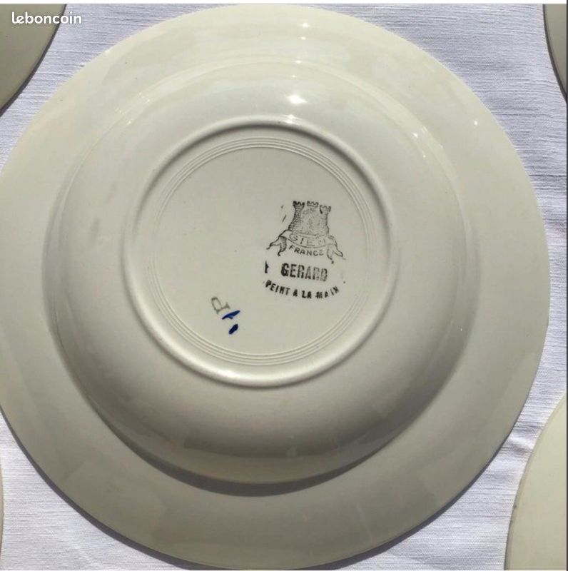 8 assiettes creuses de Gien, modèle « Gérard » (image 8)