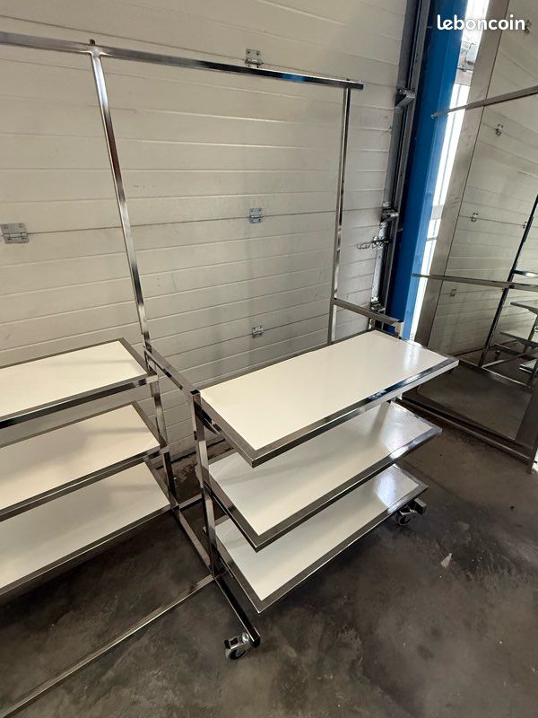 Étagère porte vêtement pour dressing chrome (image 3)