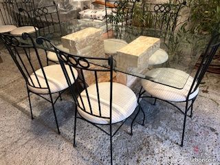 Belle Table à manger pour veranda ou jardin avec 8 chaises trés solides (image 2)