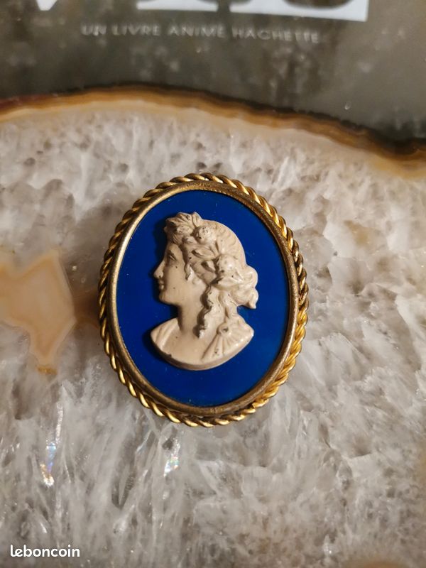 Broche Ancienne Rare En Camée - Bijou Vintage à Saisir - Occasion