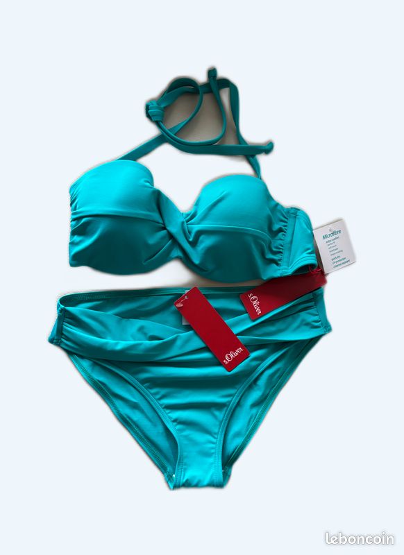 Maillot de bain femme pièces bleu Taille 36 Marque