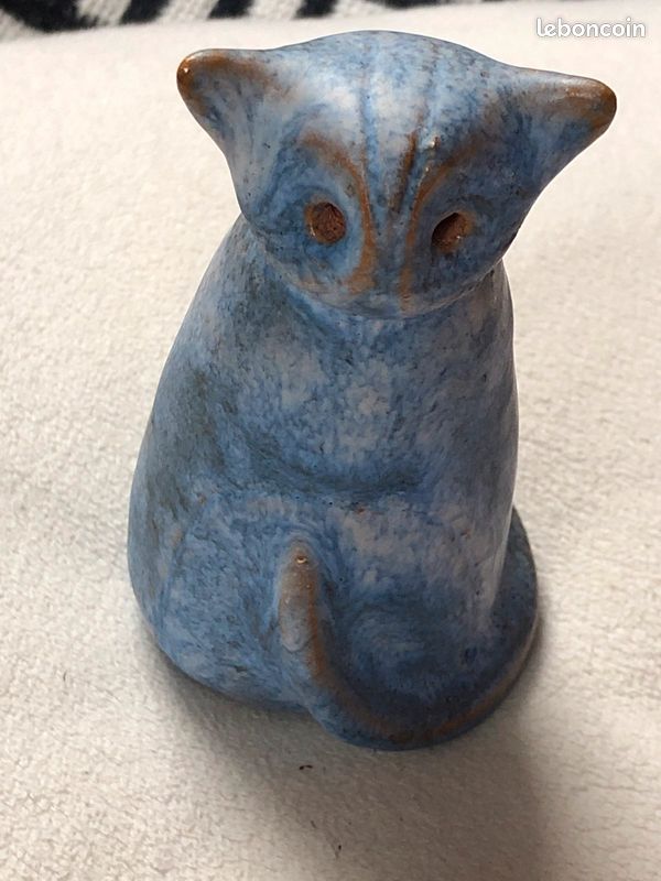Chat bleu en céramique TBE (image 7)