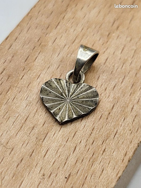 Bague Art Deco Ancienne Pendentif Ancien En Argent Massif 925 - Style Art Déco, Cœur Nouveau, Créateur Pendentif Argent Massif 925 Art Déco