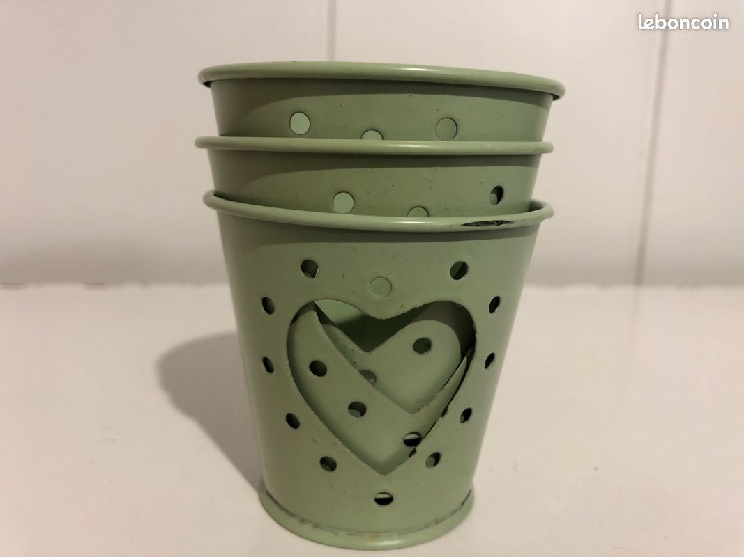 Lot 3 pots acier vert coeur (image 8)