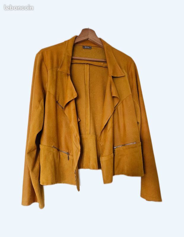 🌟 Veste Jaune Moda Italia Taille 44 Femme – Neuve Avec étiquettes