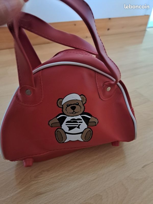 Petit sac rouge avec nounours (image 1)