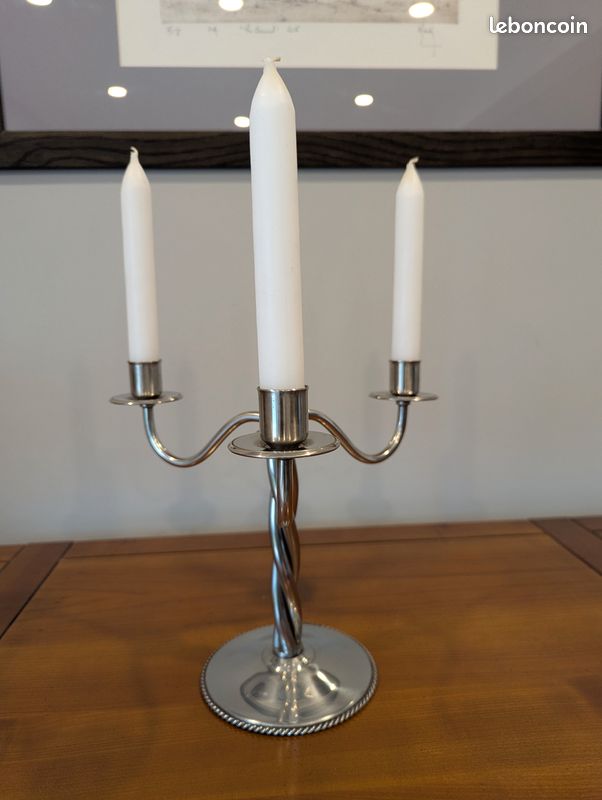 Mini Chandelier Filigrané Et Coupe à Fruits Argentés - Poinçons France 1900