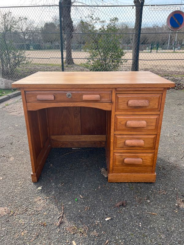 Bureau ancien années 20 en bois (image 1)