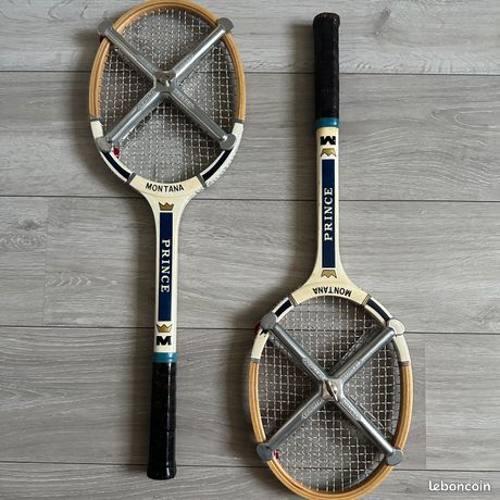 Raquette De Tennis En Bois Vintage Montana Fort Libre - Années 70/80