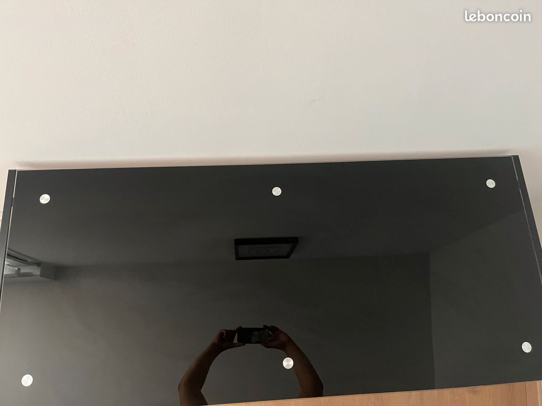 Bureau en verre noir (image 5)