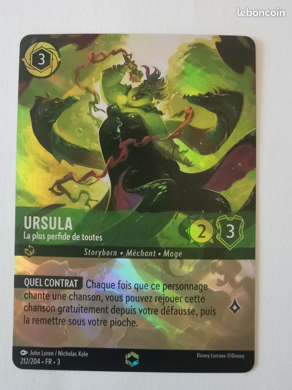 Carte lorcana enchanté Ursula la plus perfide de toutes 212/204 (image 1)