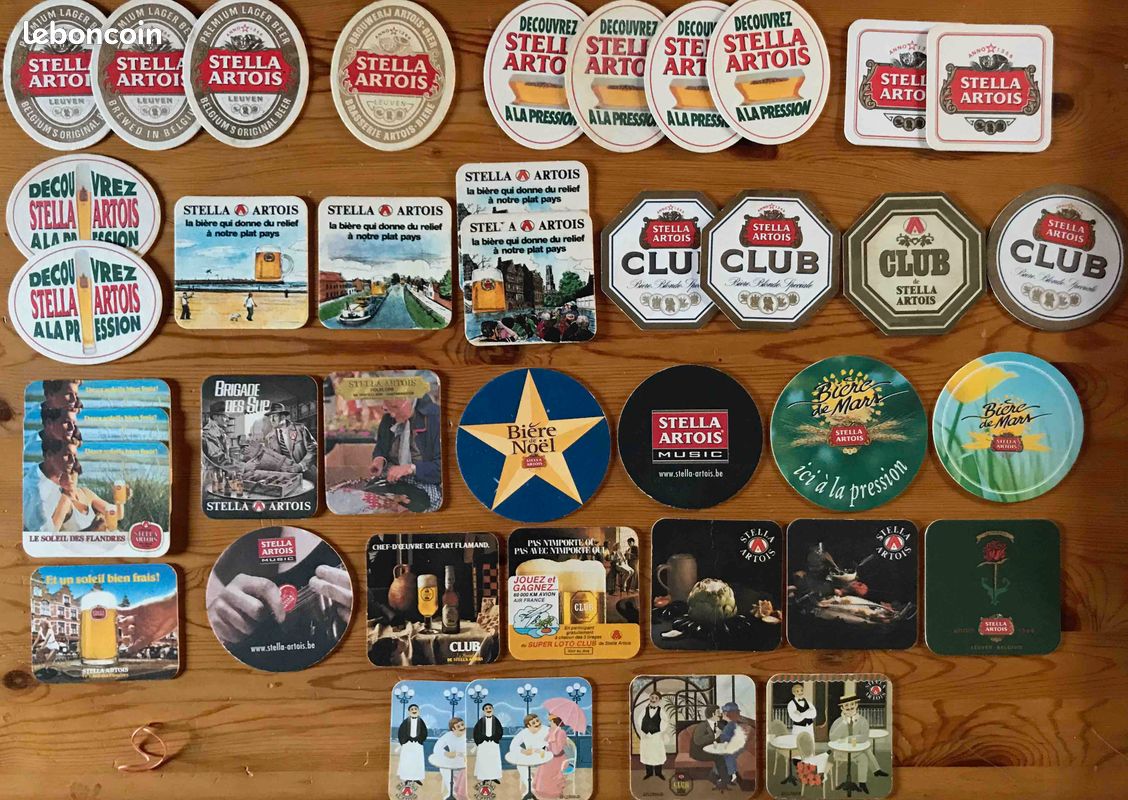 🍻Sous-verres Bière 🍻 *Under Bock Beer * Kronenbour, 1664, Pelforth, Stella Artois... (image 3)