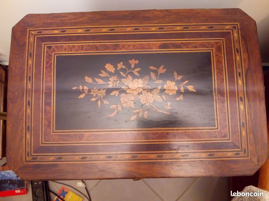 Travailleuse Napoleon III, XIX ème, marqueterie (image 3)