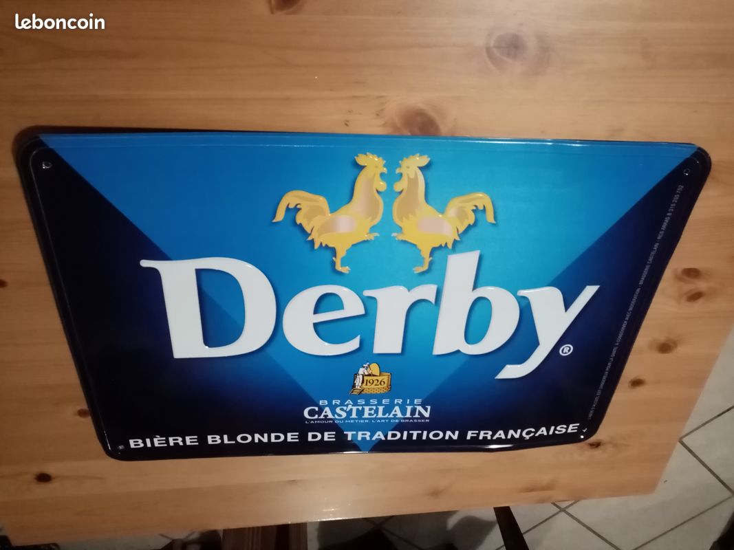 Plaque en métal émaillé publicitaire DERBY (image 2)