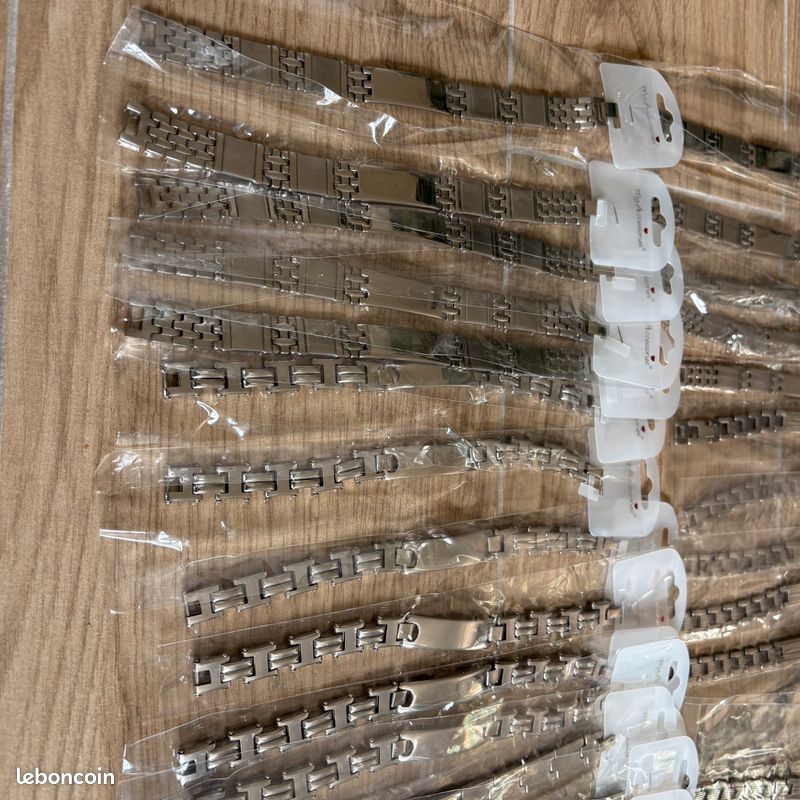 Lot de 84 bracelets acier homme neuf (image 2)