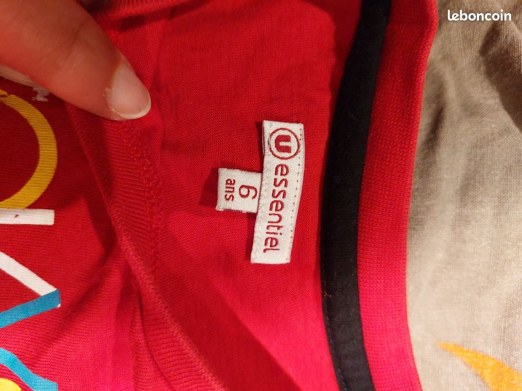T-shirt ML rouge (image 3)